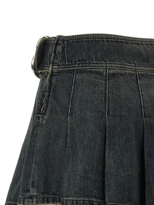 'Buckle Pleated' skirt 100% cotton BALENCIAGA Blue