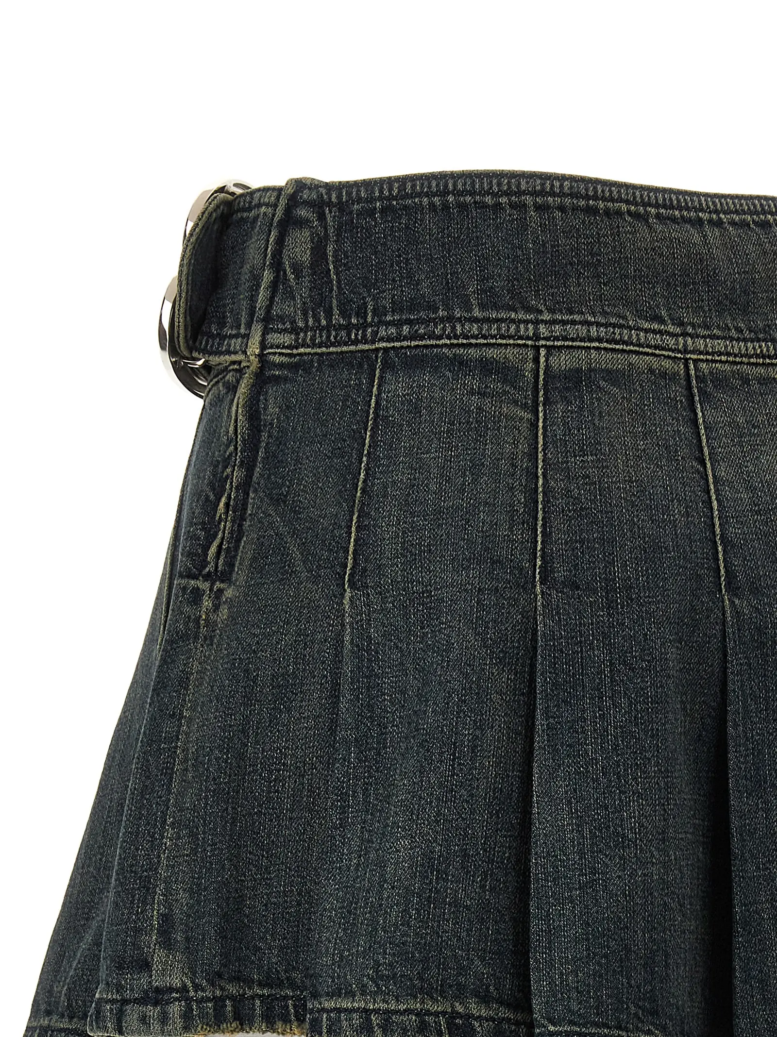 Спідниця Buckle Pleated Balenciaga Синя 4 'Buckle Pleated' skirt 100% cotton BALENCIAGA Blue