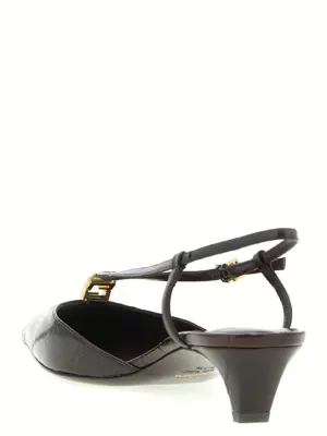 'Fendi FFold' slingback Woman FENDI Brown