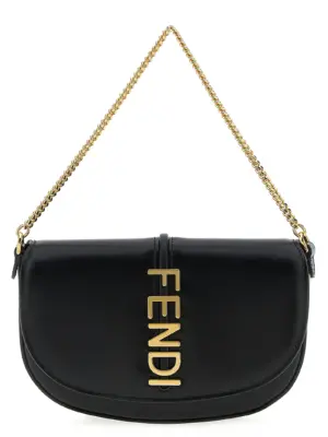 'Fendigraphy' Wallet on Chain FENDI Black