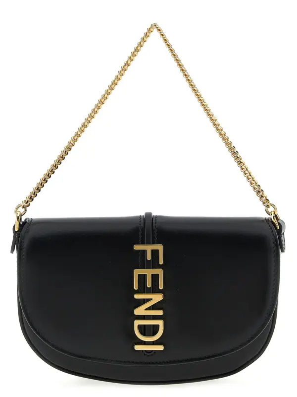 'Fendigraphy' Wallet on Chain FENDI Black