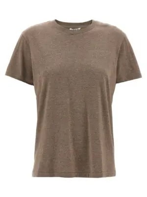 Mélange cotton t-shirt AURALEE Beige