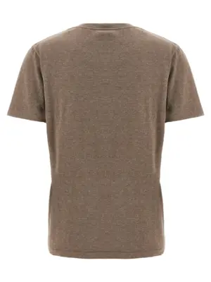 Mélange cotton t-shirt A00T04STTOPBROWN AURALEE Beige