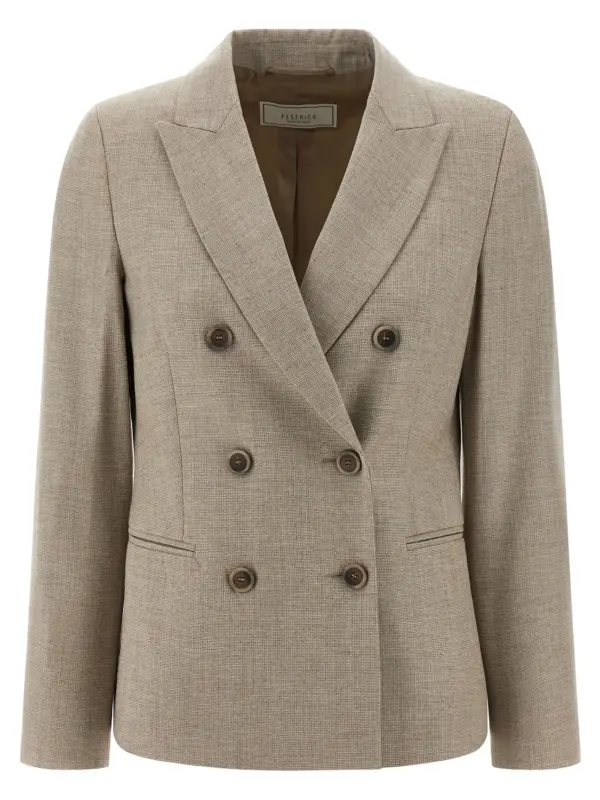 Double-breasted blazer PESERICO Beige