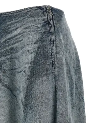 'De-Annet-Fsh' skirt 100% cotton DIESEL Light Blue