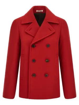 Wool coat AURALEE Red