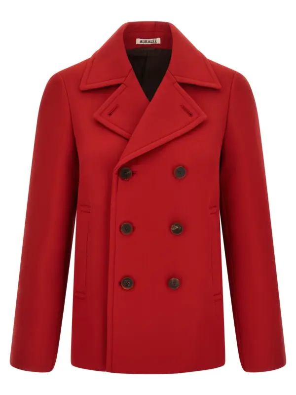 Wool coat AURALEE Red