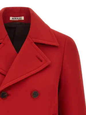 Wool coat Woman AURALEE Red
