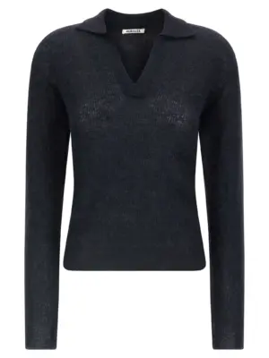 Tam yarn polo shirt AURALEE Blue