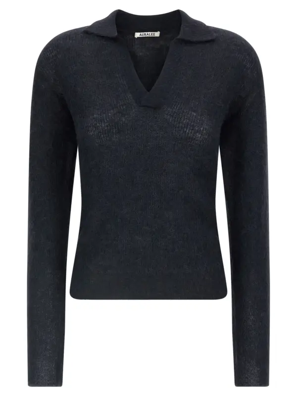 Tam yarn polo shirt AURALEE Blue