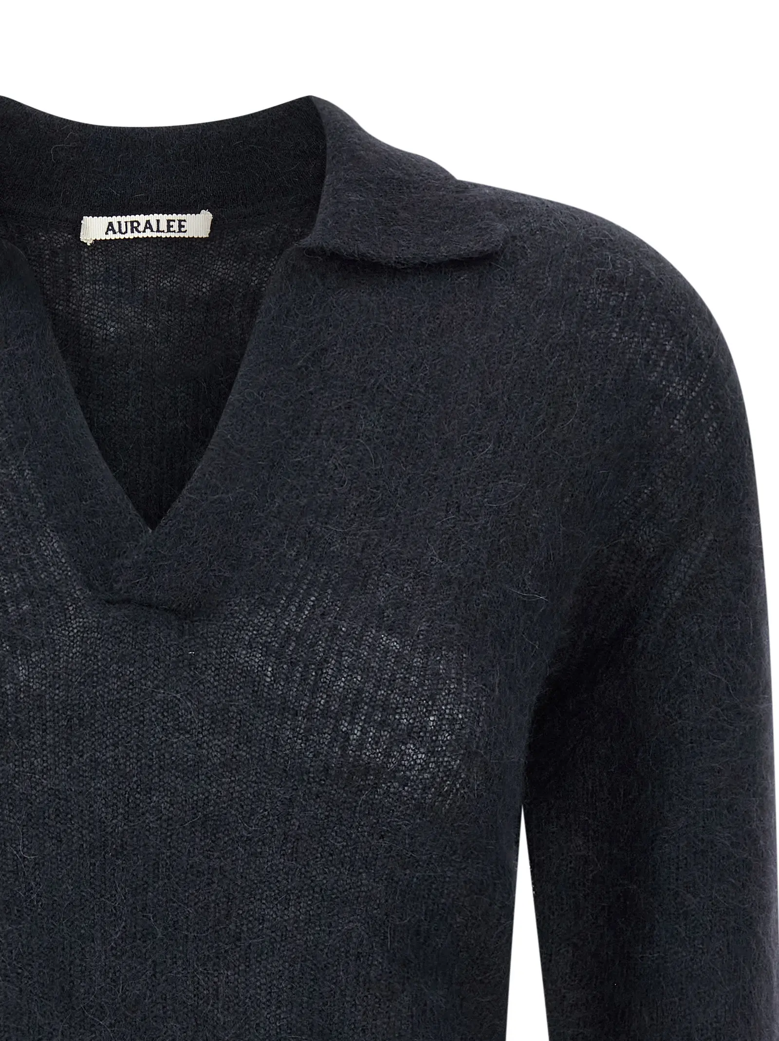 Поло Tam yarn Auralee Синє 3 Tam yarn polo shirt Woman AURALEE Blue