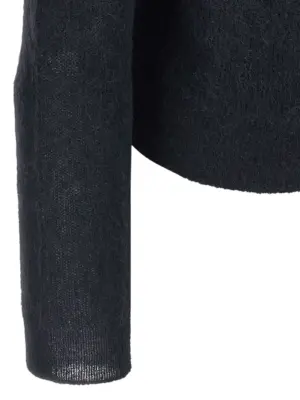 Tam yarn polo shirt 70% alpaca 30% nylon AURALEE Blue