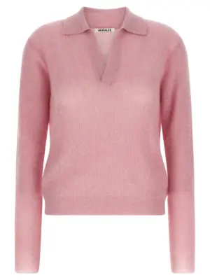 Tam yarn polo shirt AURALEE Pink