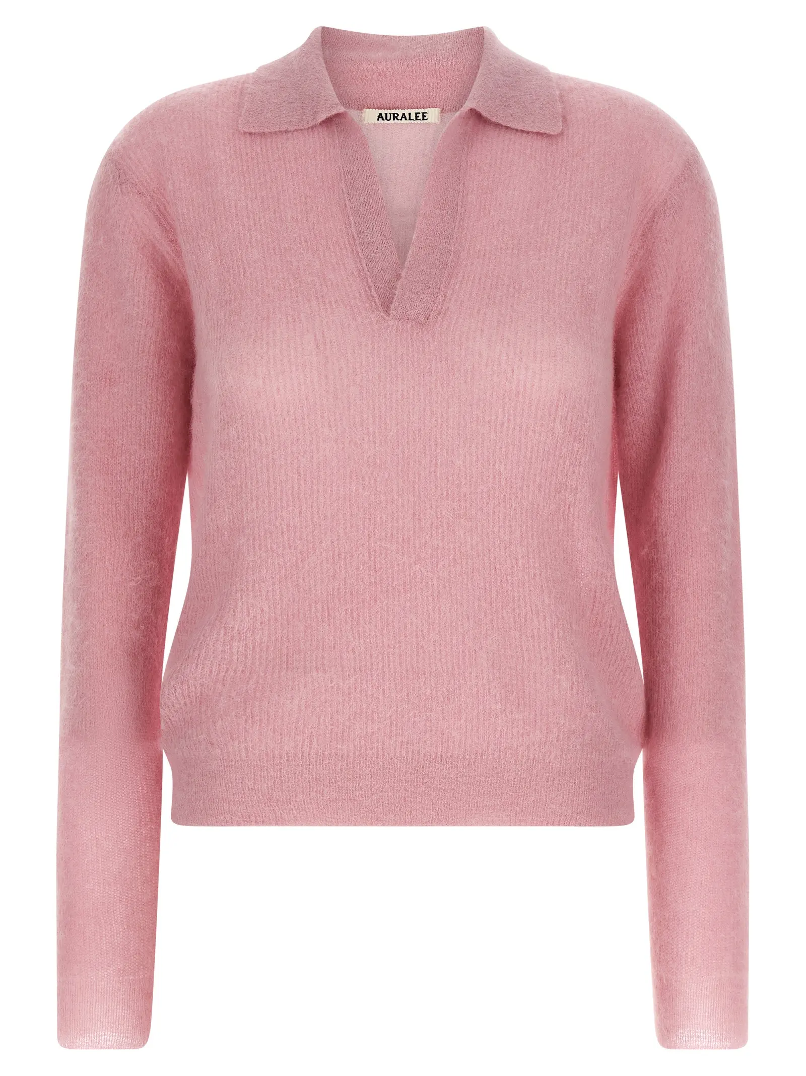 Поло Tam yarn Auralee Рожеве 1 Tam yarn polo shirt AURALEE Pink
