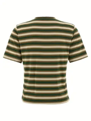 Striped t-shirt A25AT04GJFADEBROWNSTRIPE AURALEE Multicolor