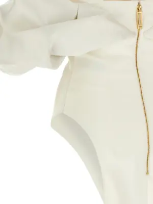 Off-the-shoulder dress 100% polyetser ELISABETTA FRANCHI White