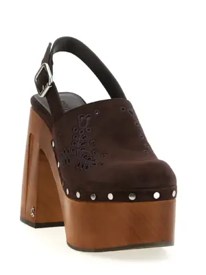 'Alida' clog ALIDAQZCCHOCOLATE JIMMY CHOO Brown