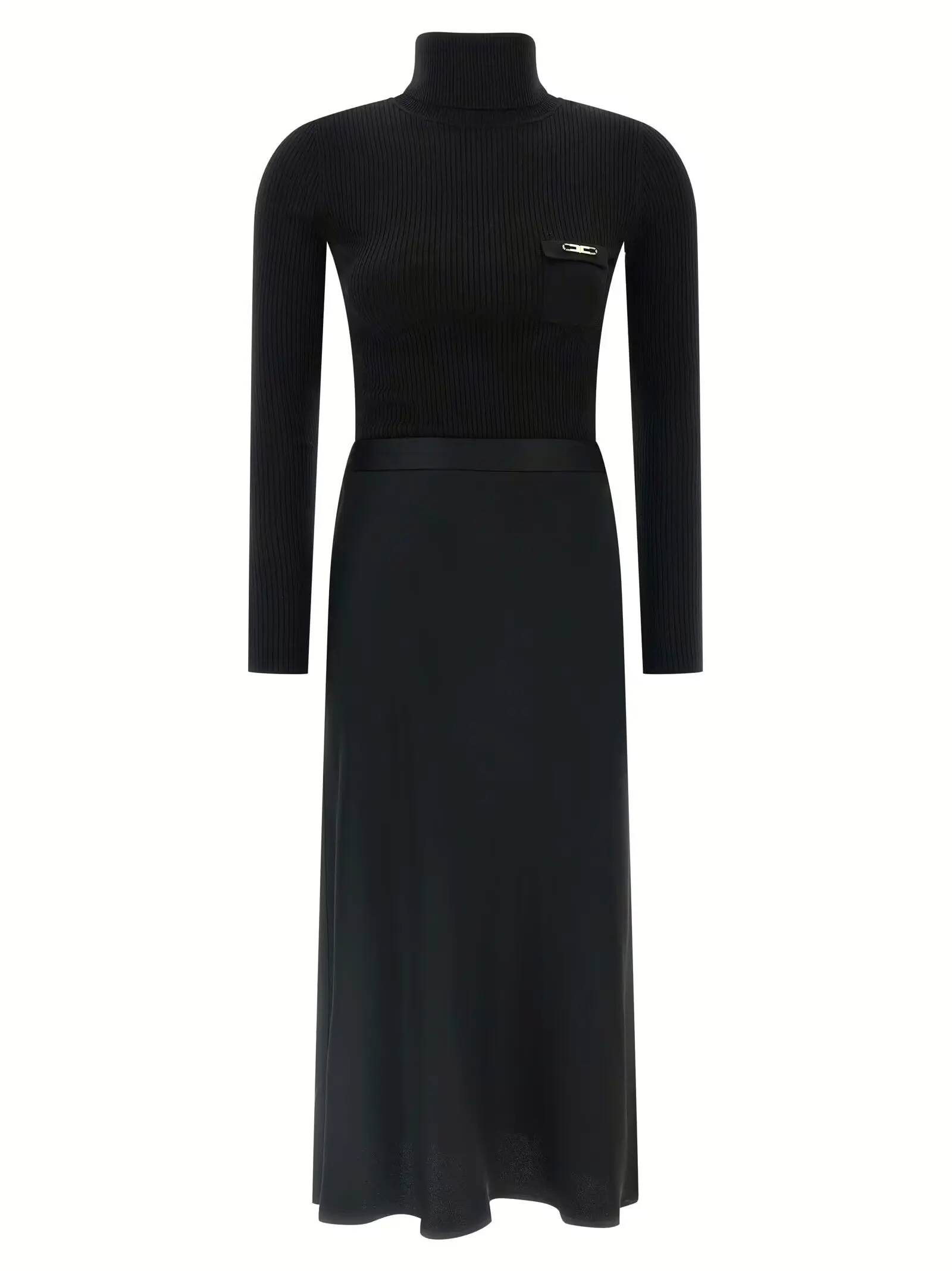 Сукня гольф Elisabetta Franchi Чорна 1 Turtleneck dress ELISABETTA FRANCHI Black