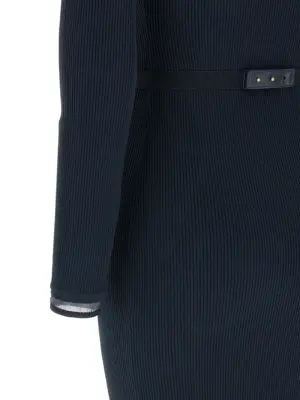 Logo belt dress 65% viscose