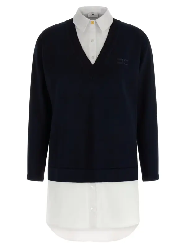 Multi-layered dress ELISABETTA FRANCHI Blue