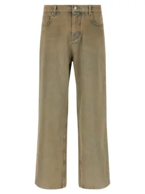 Wide leg jeans AMIRI Beige