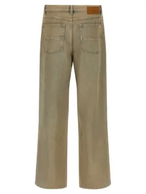 Wide leg jeans AMDNGG1018INDIGODESERT AMIRI Beige