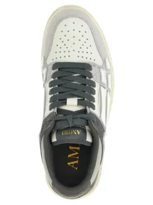 'Distressed Skel Top Low' sneakers 100% cow leather (Bos Taurus) AMIRI Gray