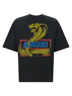 'Amiri Crystal Cobra' T-shirt AMJYTE1223BLACK AMIRI Black