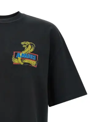 'Amiri Crystal Cobra' T-shirt Man AMIRI Black