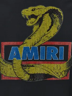 'Amiri Crystal Cobra' T-shirt 100% cotton AMIRI Black