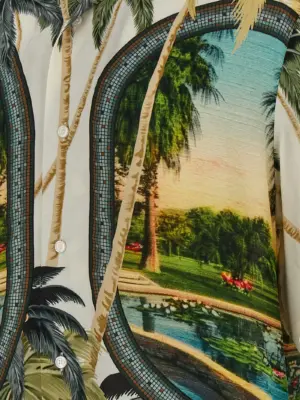 'Paradise Bowling' shirt 100% viscose AMIRI Multicolor