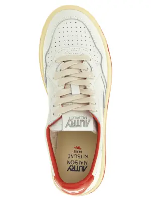 Autry x Maison Kitsuné 'Medalist Low' sneakers 100% goat leather (Capra Hircus Hircus) AUTRY Red