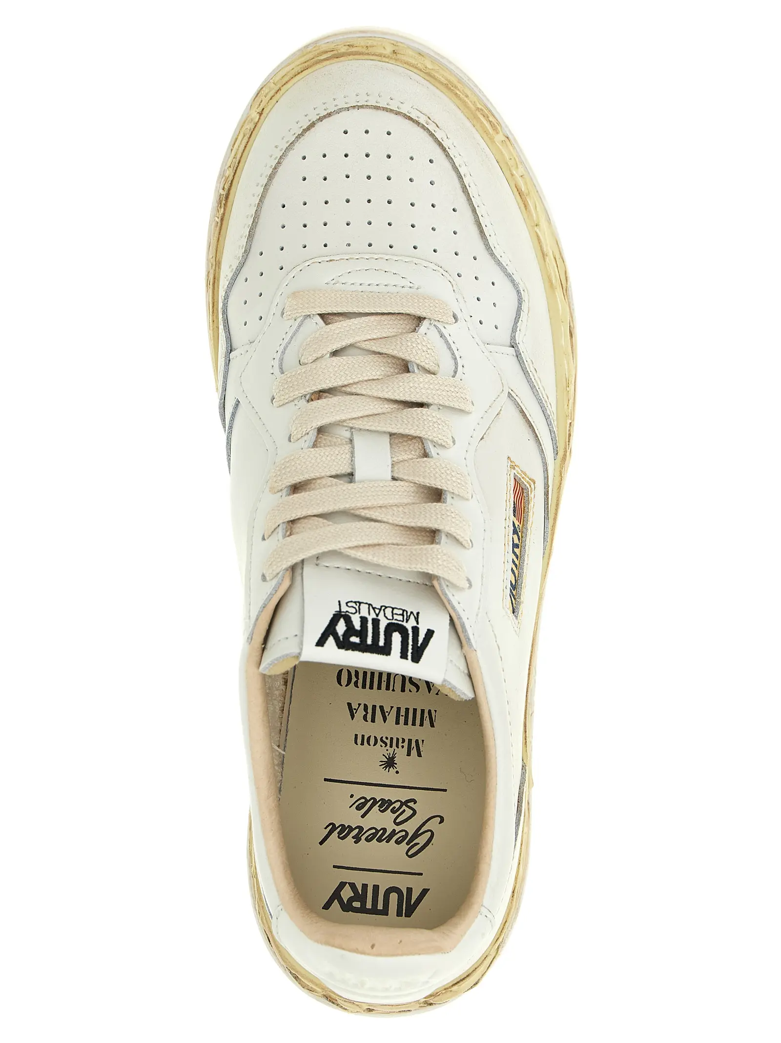 Кросівки Autry Autry x Maison Mihara Yasuhiro Білі 4 Autry x Maison Mihara Yasuhiro sneakers 100% goat leather (Capra Hircus Hircus) AUTRY White
