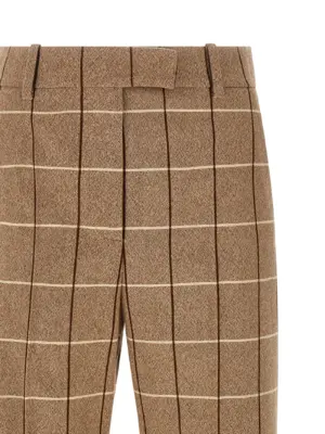 ValentinoGaravani Wool pants with window pattern Woman VALENTINO GARAVANI Beige