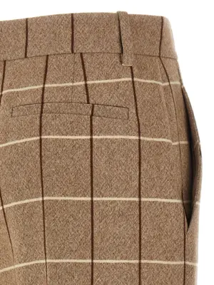 ValentinoGaravani Wool pants with window pattern 100% virgin wool VALENTINO GARAVANI Beige