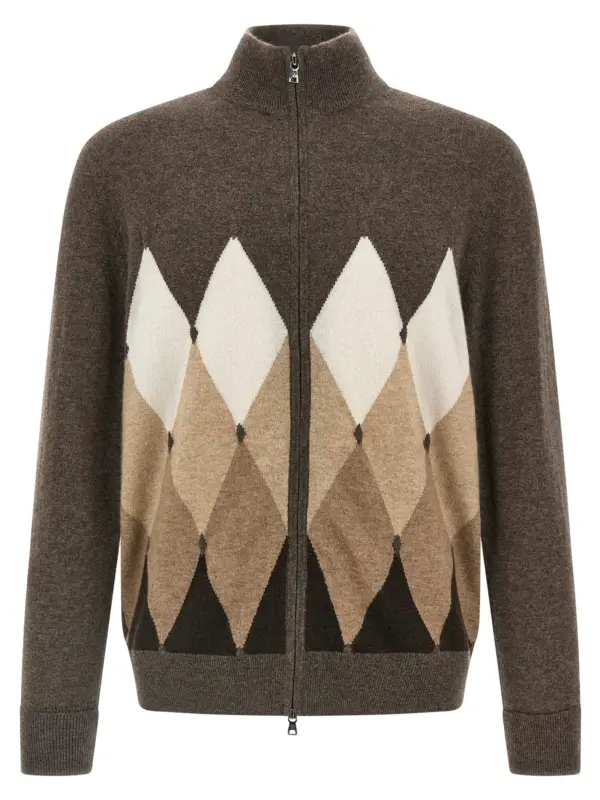 Cardigan Argyle BALLANTYNE Brown