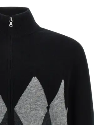 Cardigan Argyle Man BALLANTYNE Black