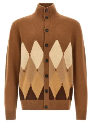 Cardigan Argyle BALLANTYNE Brown