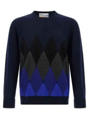 Argyle pattern sweater BALLANTYNE Blue