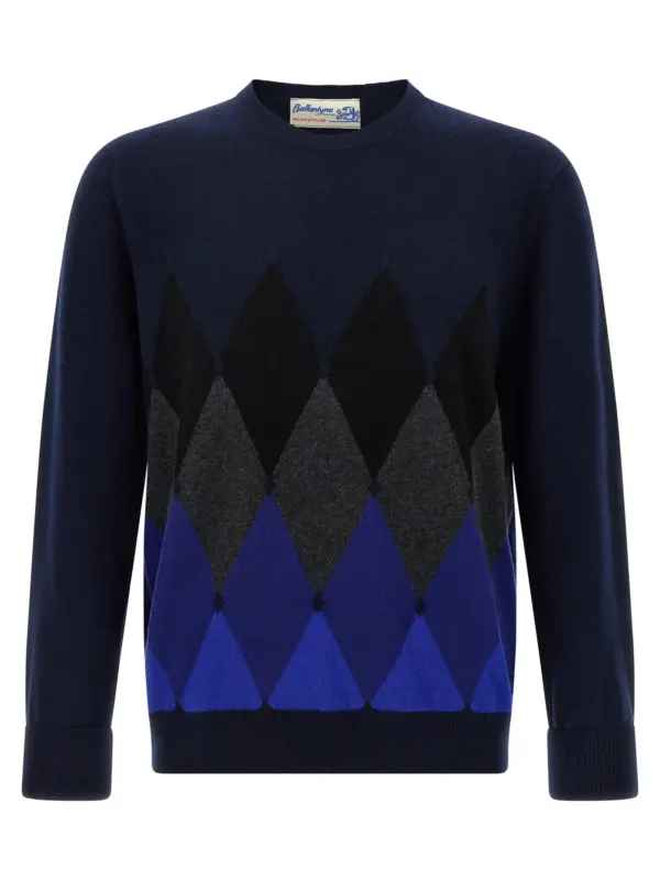 Argyle pattern sweater BALLANTYNE Blue
