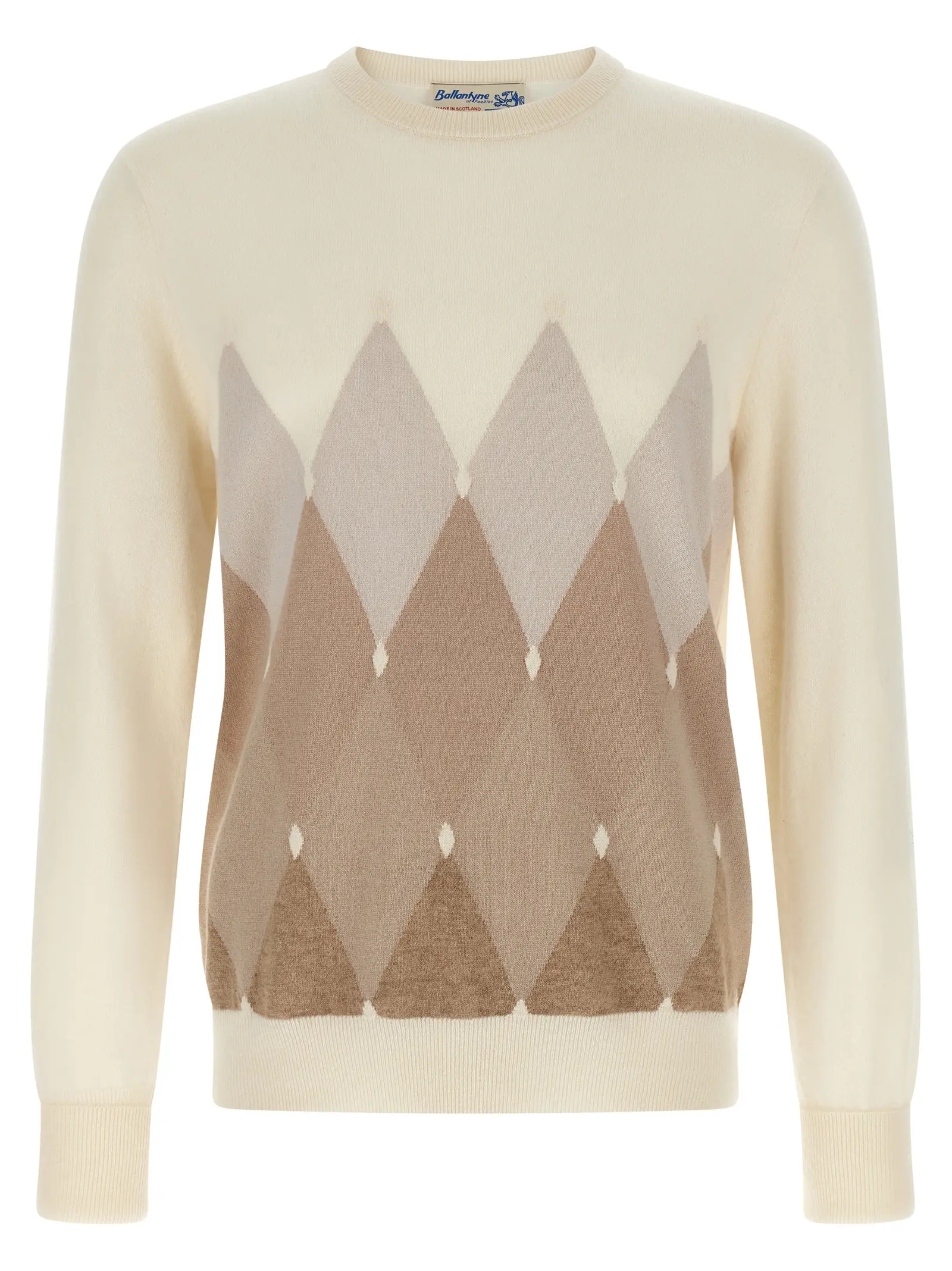 Светр Ballantyne Argyle Бежевий 1 Argyle sweater BALLANTYNE Beige
