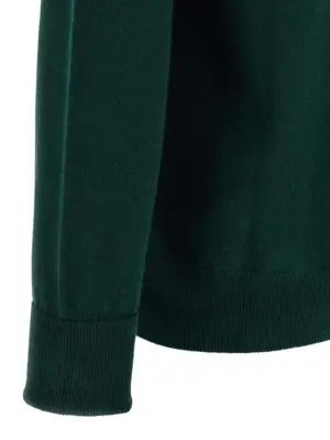 V-neck sweater 100% cashmere BALLANTYNE Green