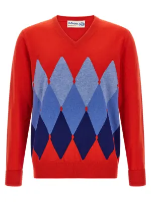 Argyle pattern sweater BALLANTYNE Red