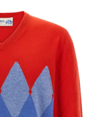 Argyle pattern sweater Man BALLANTYNE Red