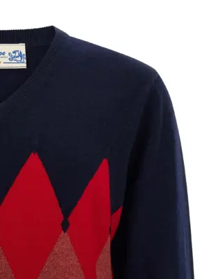 Argyle pattern sweater Man BALLANTYNE Blue