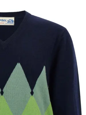 Argyle pattern sweater Man BALLANTYNE Blue