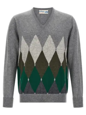 Argyle pattern sweater BALLANTYNE Gray