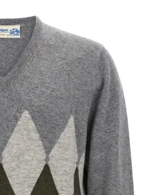 Argyle pattern sweater Man BALLANTYNE Gray