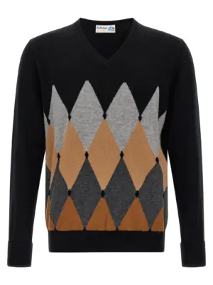 Argyle pattern sweater BALLANTYNE Black