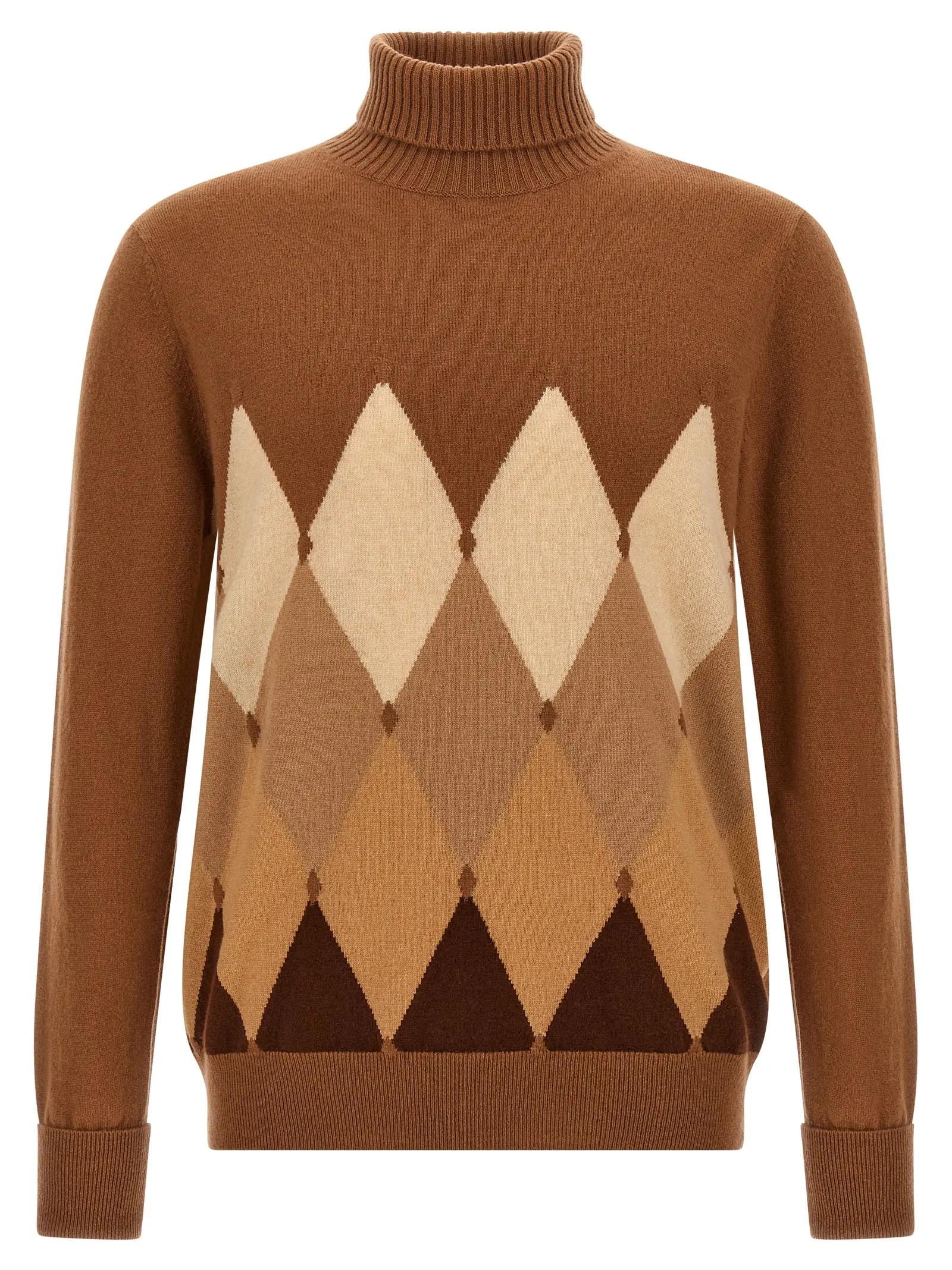 Водолазка Ballantyne Argyle Коричнева 1 Argyle turtleneck BALLANTYNE Brown